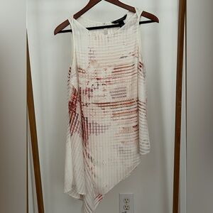 Cream print White House black market blouse. Matching pants are also available.